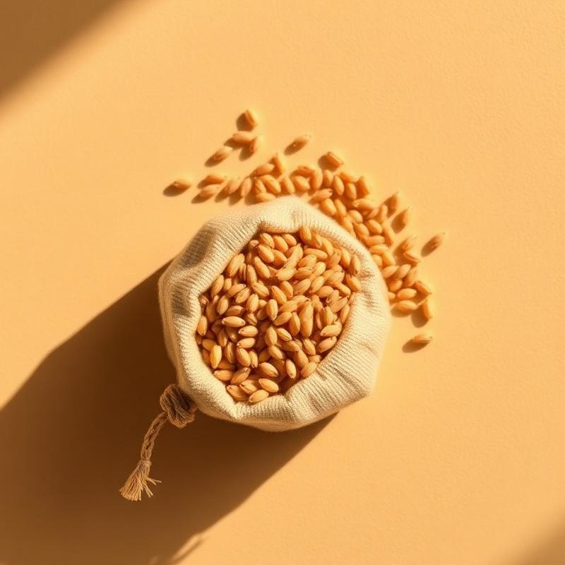 Pouch of foxtail millet grains