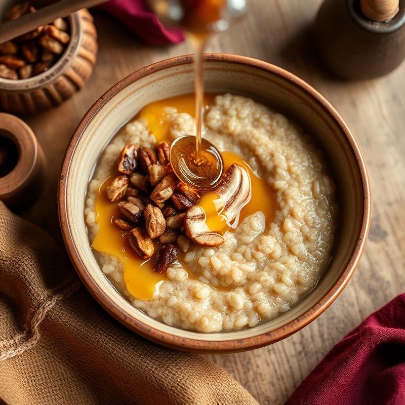 Warm millet porridge with jaggery